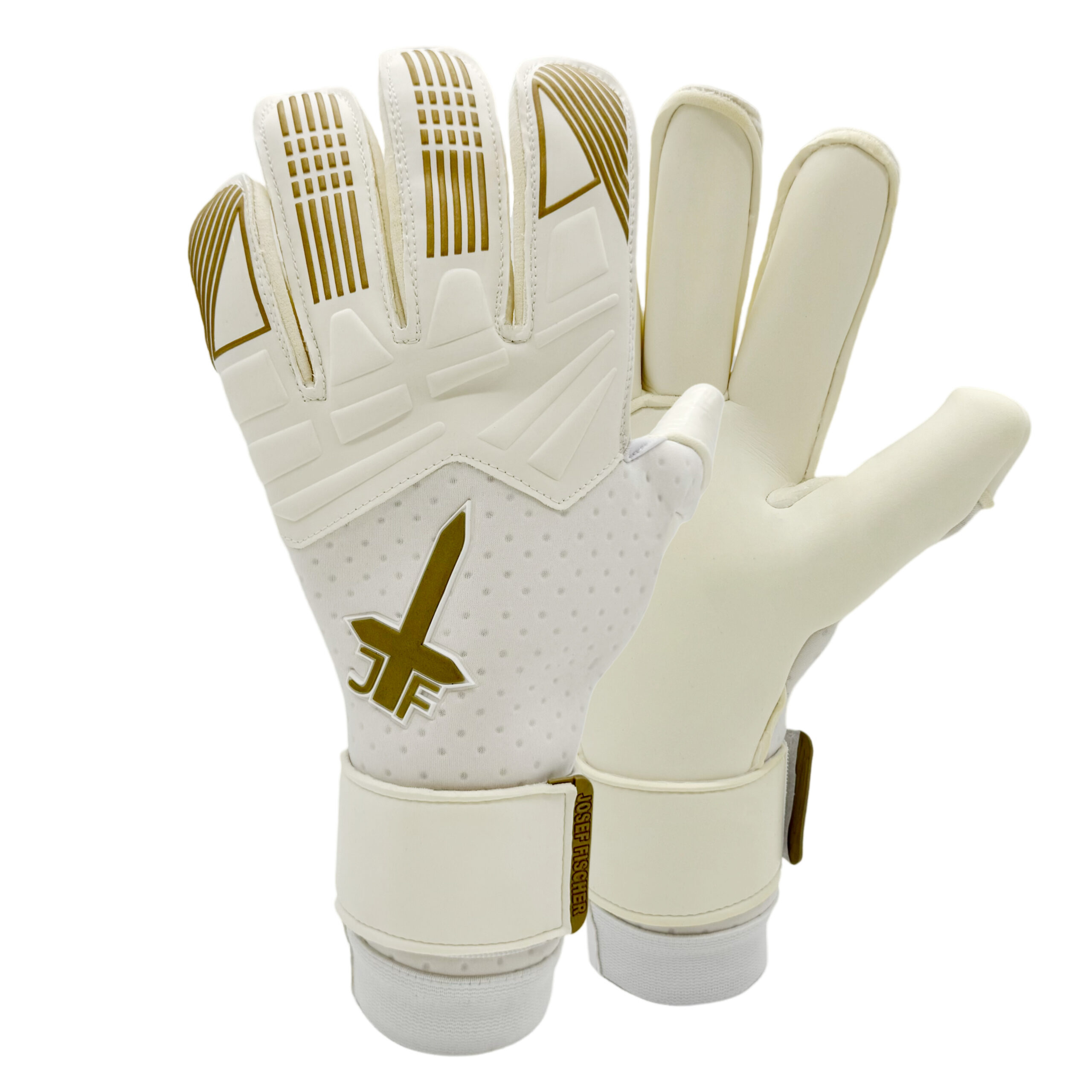 JOSEF FISCHER Torwarthandschuhe - Rolled Araneo Gold / White